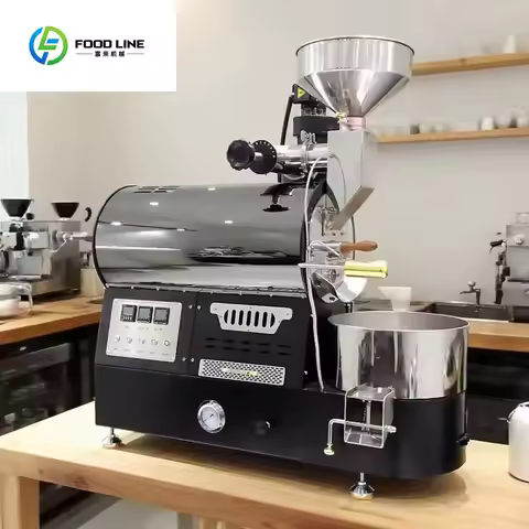 CE Certified 1kg 2kg 3kg 5kg 6kg Stainless Steel Coffee Roasting Machine Gas Electric Household Samp