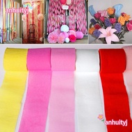 LANJ 1 Roll Crepe Paper Streamers Colored Party Supplies Rainbow Wedding Decor
