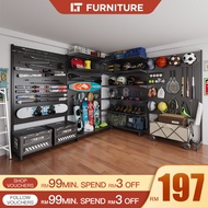 Boltless Rack Metal Industrial Rack Shelf Rak Besi Bertingkat Standing Pegboard Adjustable Display R