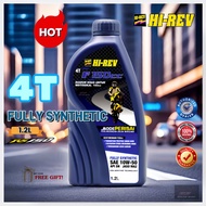 HI-REV HI REV 4T ENGINE OIL MINYAK HITAM FULLY SYNTHETIC F150CC 10W-50 WITH FREE GIFT