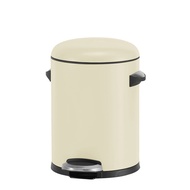 ICLEAN Steel Pedal Bin Round 5l Size 27.5x24x30 Cm. Model TG52319 Cream Color