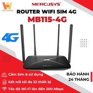 Mercusys MB115-4G 4G Wifi Transmitter, 300M Bandwidth, 4 Antennas, With WAN, LAN Port