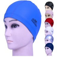 Bolu elastik lelaki dan perempuan silikon rambut panjang pelindung telinga kalis air topi PU topi de