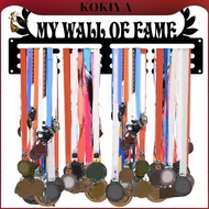 [kokiya] Medal Hanger Wall Mounted Easy to Install Award Ribbon Organizer Shelf Display Rack for Spo