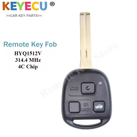 KEYECU Remote Control Car Key for Lexus ES300 GS300 GS400 GS430 IS300 LS400, Fob 3 Button - 314.4MHz