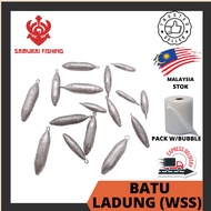 SAMURAI - Batu Ladung Pancing (WSS) Wire Short Shape Sinker Fishing Lead Sinker Batu Ladung Batu Mati Batu WSS