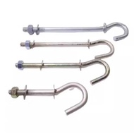 J HOOK KIPAS BIASA, J TYPE CEILING FAN HOOK J BENANG 3'' - 7''