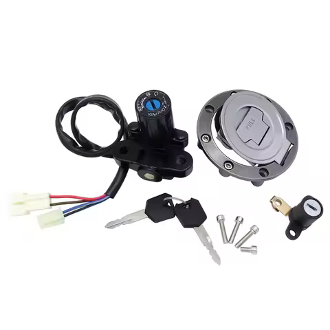 Motorcycle Ignition Switch Lock Fuel Gas Cap with 2 Key Set For Yamaha MT03 06-12 YZF R6 R1 XJ6 FJ09