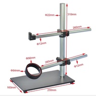 Dual Arm Rotatable Boom Microscope Table StandAluminum CNC Heavy Duty Stereo Microscope Stand