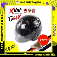 XDOT G618 Helmet [𝗡𝗘𝗪] Siap Smoke Visor [𝟭𝟬𝟬%𝗢𝗥𝗜𝗚𝗜𝗡𝗔𝗟] G618N X-DOT Sirim Certified Topi Motor Helmet