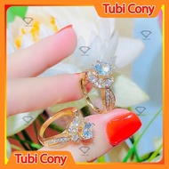 Women's ring N671 - 75 1.8 gold plated with CZ Korean style