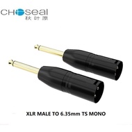 XLR to 6.35mm 1/4 inch adapter TS mono