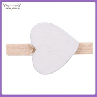 [marlon_edison.sg] Small Mini Wooden Clothes Pegs / Decorative Pegs with Hearts , White