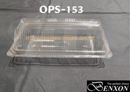 OPS-153 - BENXON Plastic Tray with Lock [ 100pcs± ] Bakery Disposable Clear Food Box - Hot Dog Box -