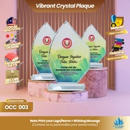 OCC 003 CRYSTAL AWARD PLAQUE