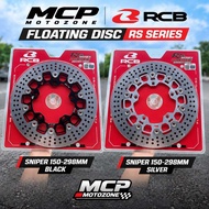 RCB RS SERIES ALLOY FLOATING DISC SNIPER150/155 298mm BLACK / SILVER
