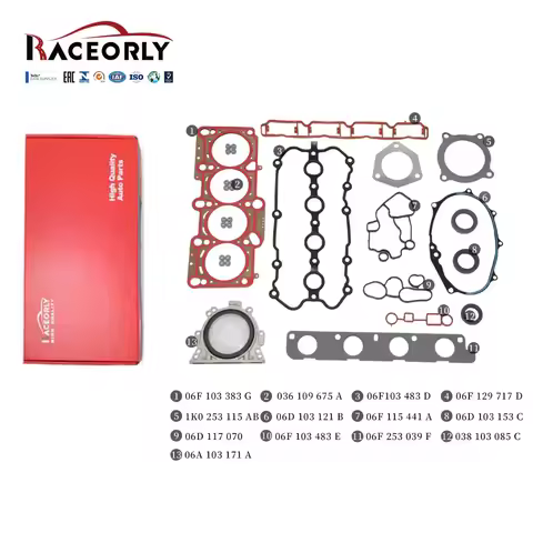 RACEORLY Engine Rebuild Gasket Kit For VW GTI Passat AUDI A4 A6 C6 2.0T BPY BWA 038103085Q, 03810308