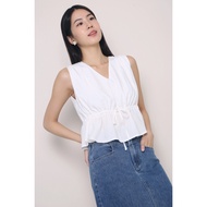 Ailee Tie Waist Top White