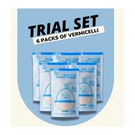 LALYNN Vermicelli Pure Egg White Protein Noodles 6 Packs of 150g | Keto & Diabetic Friendly Low Carb