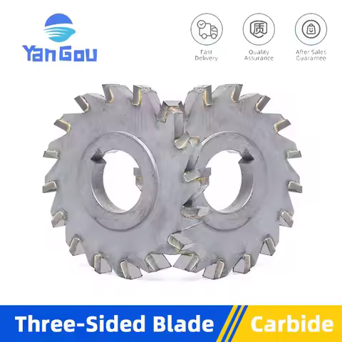 Disc Carbide Cutter YanGou Indexable Three Sided Disc Milling Cutter Tungsten Carbide CNC Flat Machi