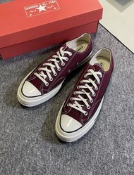 全新有盒Converse 1970s chuck classic low top 低幫帆布鞋 男女同款 酒紅色