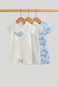 Mothercare 3 Pack Ocean Rompers