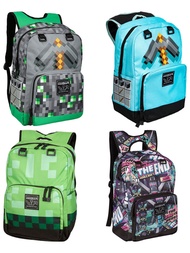 Minecraft School Bag Creeper TNT Ender Dragon Torch Diamond Pickaxe Junior High Elementary Children's Fashion Backpack