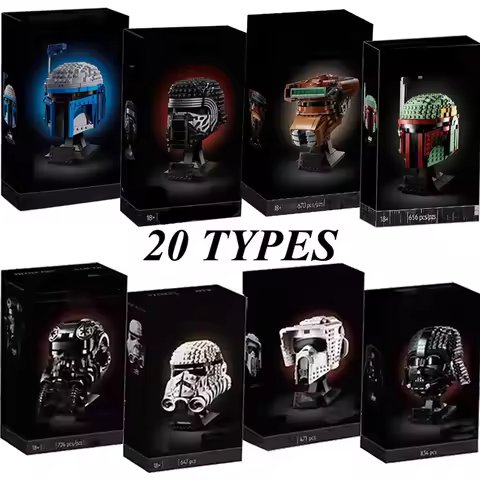Space Helmet Jango Fett Kylo Ren Pilot Luke Skywalker TIE Fighter 75274 Building Blocks Darth Vader 