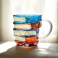 Painted Book Glass Mug 300ML Funny Novelty Coffee Mug for Book Lovers Readers Writers Gifts (1PC)