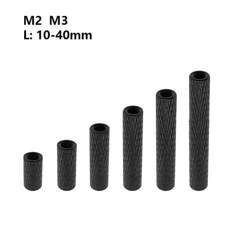 10pcs M2x/M3*10/12/14/15/19/20/22/25/28/30/35/40 knurled aluminum standoff spacer Stud Fastener for 