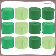 Green Decorative Streamers Party Decorations Venue Setting Props Hanging Paper Garland Crepe