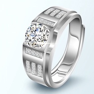 925 Sterling Silver 1ct 6.5mm Moissanite Adjustable Rings G-H-I Color Heart Arrows Cut Moissanite Bu