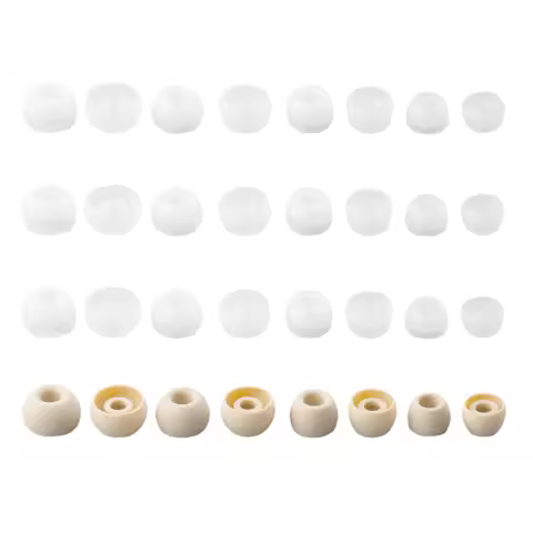 16 Pairs(S/M/L/XS) Soft Silicone Replacement Eartips Coffee Clear Earbuds Replacement Ear Pads For K