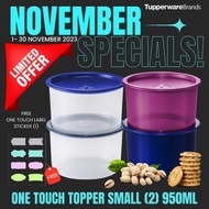 Tupperware One Touch Topper Small (2) 950ml (without sticker)