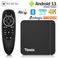 New Tanix W2 Android 11 Smart TV box Amlogic S905W2 2GB 16GB 2.4G/5G Dual Wifi AV1 BT Set Top Box Media player PK Tanix TX3 TV Receivers