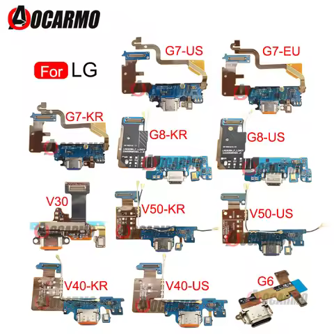 For LG G6 G7 G8 V35 V30 Plus K71 V40 V60 V50 USB Fast Charging Port Charger Dock Connector Mic Board