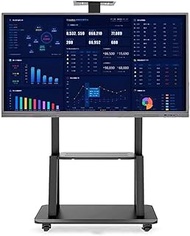 TV stands Pedestal Bracket Heavy Duty Rolling With 2 Shelf,Mobile Universal TV Trolley Stand For Led/Lcd/Plasma Flat Screen,Height Adjustable,32/49/55/65 Inch,Black beautiful scenery