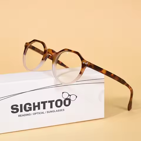 Sighttoo Decorative Computer Eyeglasses Frame For Women Blue Light Reading Glasses Round Women's Eye
