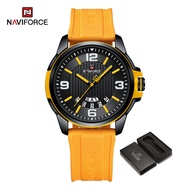 นาฬิกา NAVIFORCE สำหรับผู้ชายกันน้ำลำลองนาฬิกาข้อมือวันวันที่ปฏิทินของขวัญเด็กผู้ชาย9215T