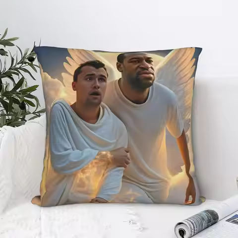 Charlie Kirk & George Floyd Pillow Case Comfy Pillow Cover For Couch Sofa Bedroom Cute Funny Cushion