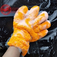 Super Soft Car Wash Gloves Double-sided Coral Fleece Car Strong Gloves Absorbent Wiping R4o6