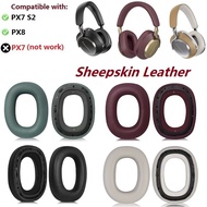 Genuine sheepskin Ear Pads For B&W Bowers & Wilkins PX8/PX7 S2/PX7 S2E Headphones Replacement Ear cu