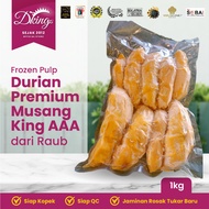 Dking Frozen Durian Pulp Premium Musang King AAA dari RAUB Pahang - 1kg isi sahaja