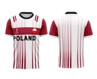 Baju Kaos Jersey Pria PIALA DUNIA 2022 POLANDIA Fullprint Sublime