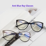 Retro Cat-eye Glasses Blue Light Filter Fashionable Triangle Spectacles Sturdy TR90 Frame Female Eyeglasses Anti Blue Ray Radiation Stylish Computer Glasses