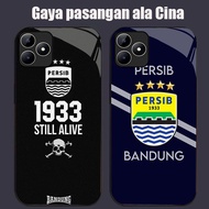 DJ-38 PERSIB Casing GLASS soft frame black OPPO Realme Narzo C31 50A C53 6 C35 A40 A3i GT N53 A3X Pr