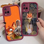 Wine Red Case for VIVO Y21e Y21a Y33t Y33s Y02a Y21 Y02t Y02 Y21s Z-8 Zootopia