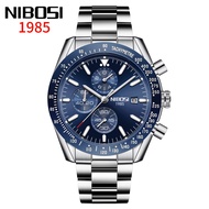 NIBOSI Ready Stock Jam Tangan Lelaki (2615) Original Men's Watch Chronograph Kalis Air 30M Waterproo