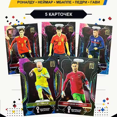 DIY Homemade Panini Star signature card Pedri Kylian Mbappe Neymar Cristiano Ronaldo Character colle