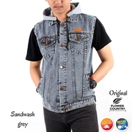 Jaket Rompi Hoodie Pria Denim Terbaru / Rompi Jeans Pria Denim / Rompi Levis Pria Keren / Jacket Den